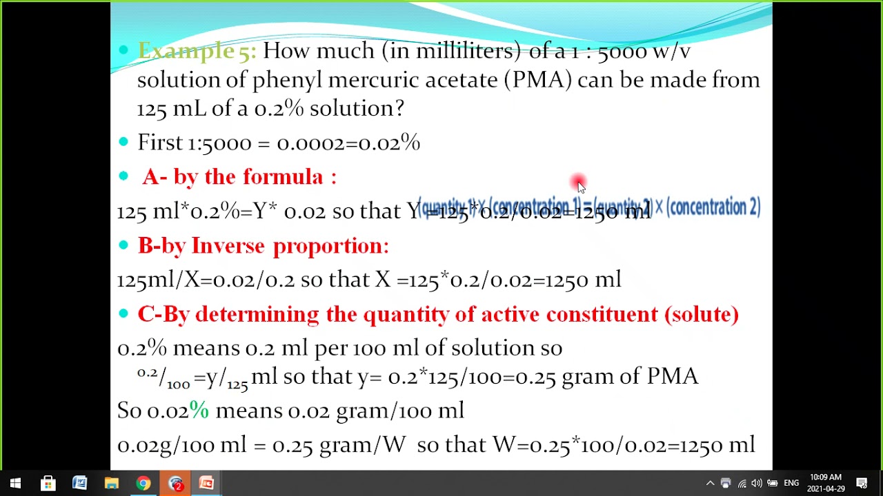 pharmaceutical calculations 4