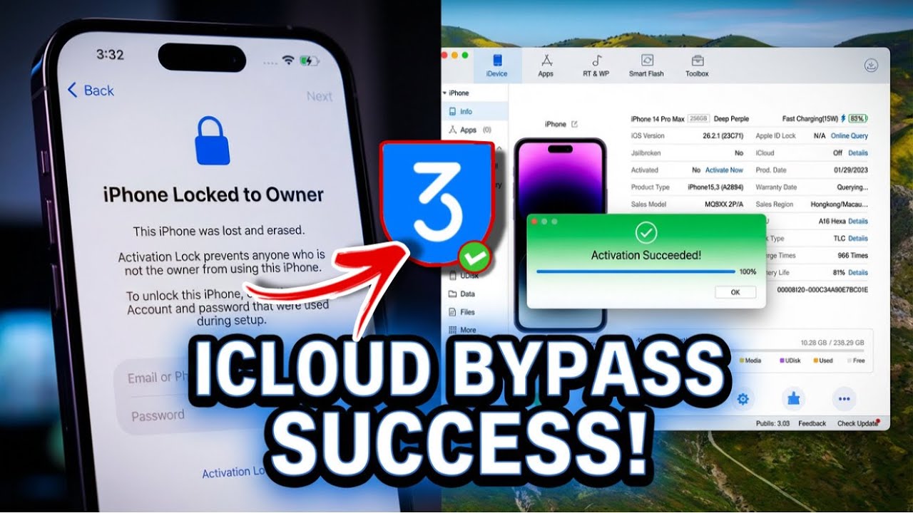 iCloud Activation Lock Bypass With 3uTools 2026 - iCloud Bypass On iPhone 14 ProMax