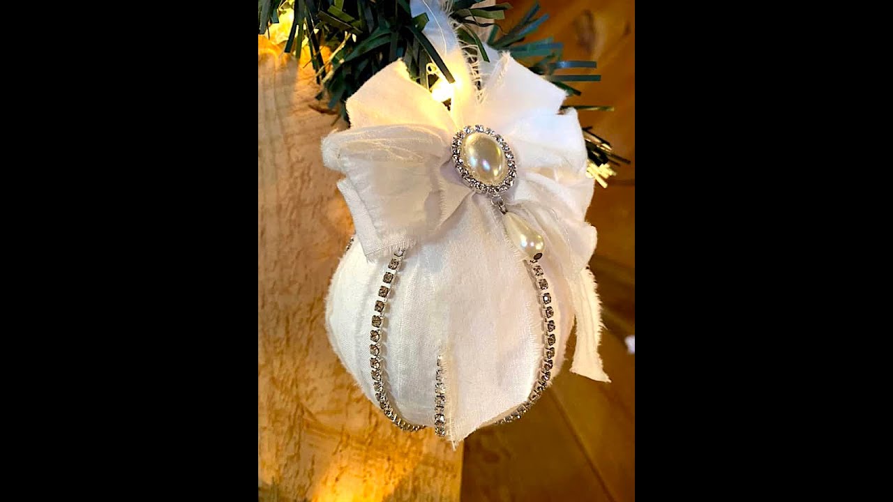 Три самодельных рождественских украшения в стиле шебби-шик 2022 года #christmasornaments #shabbyc...
