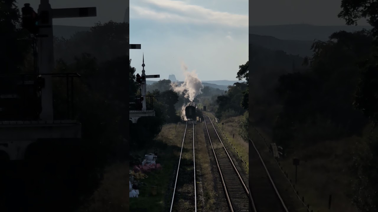 NYMR STEAM GALA: 41313 and 78019 depart Goathland