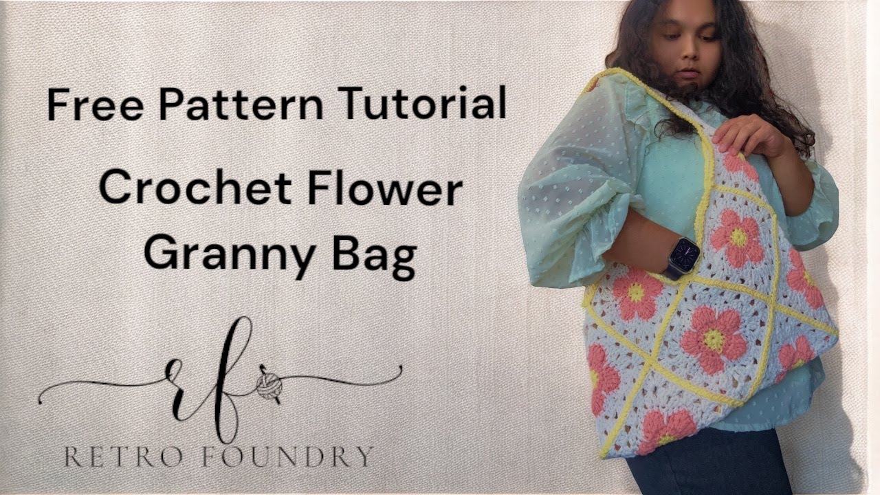 FEEL PROUD | Crochet this EASY Beginner Friendly Daisy Flower Granny Square Shoulder Bag with ME