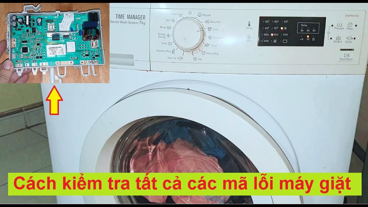Sửa máy giặt Electrolux không giặt - Báo lỗi E43, hướng dẫn kiểm tra mã lỗi