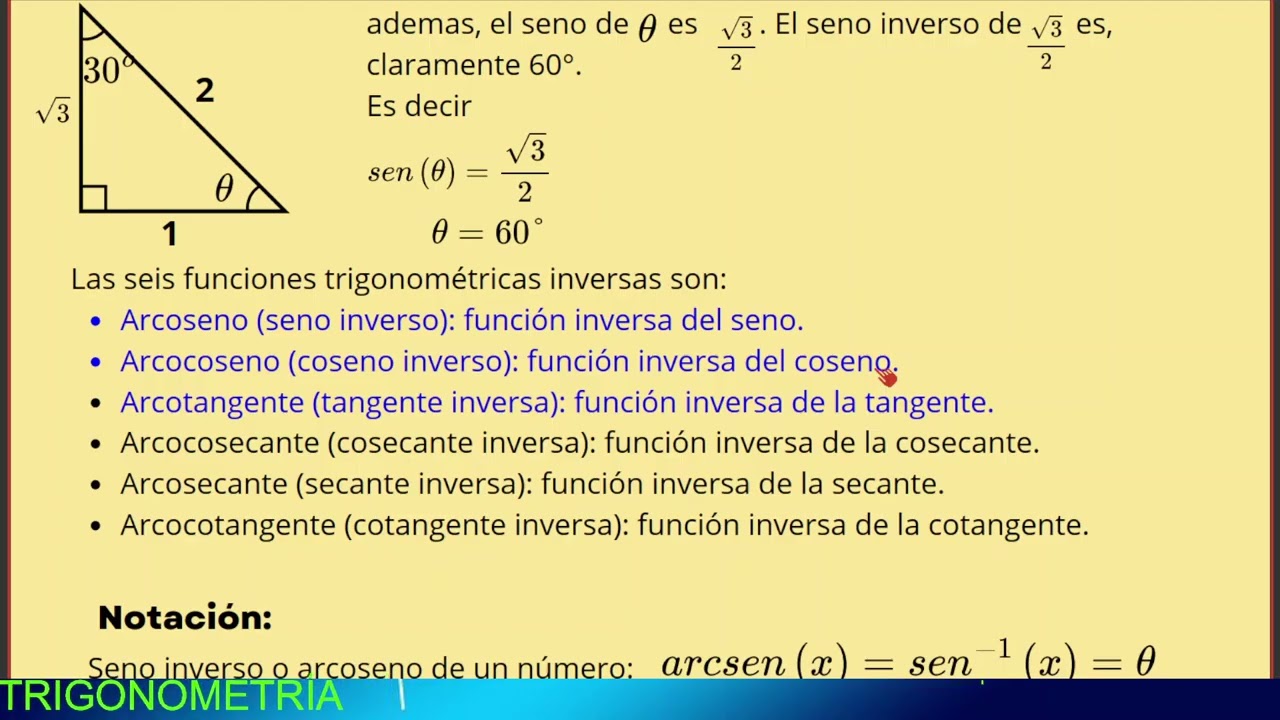 2   Funciones trigonométricas inversas