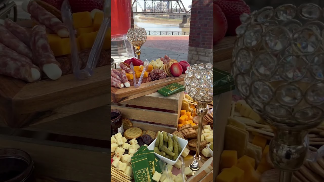 Wedding Cocktail Hour Grazing Table #charcuterie #grazing #wedding #bridal #catering #cocktail