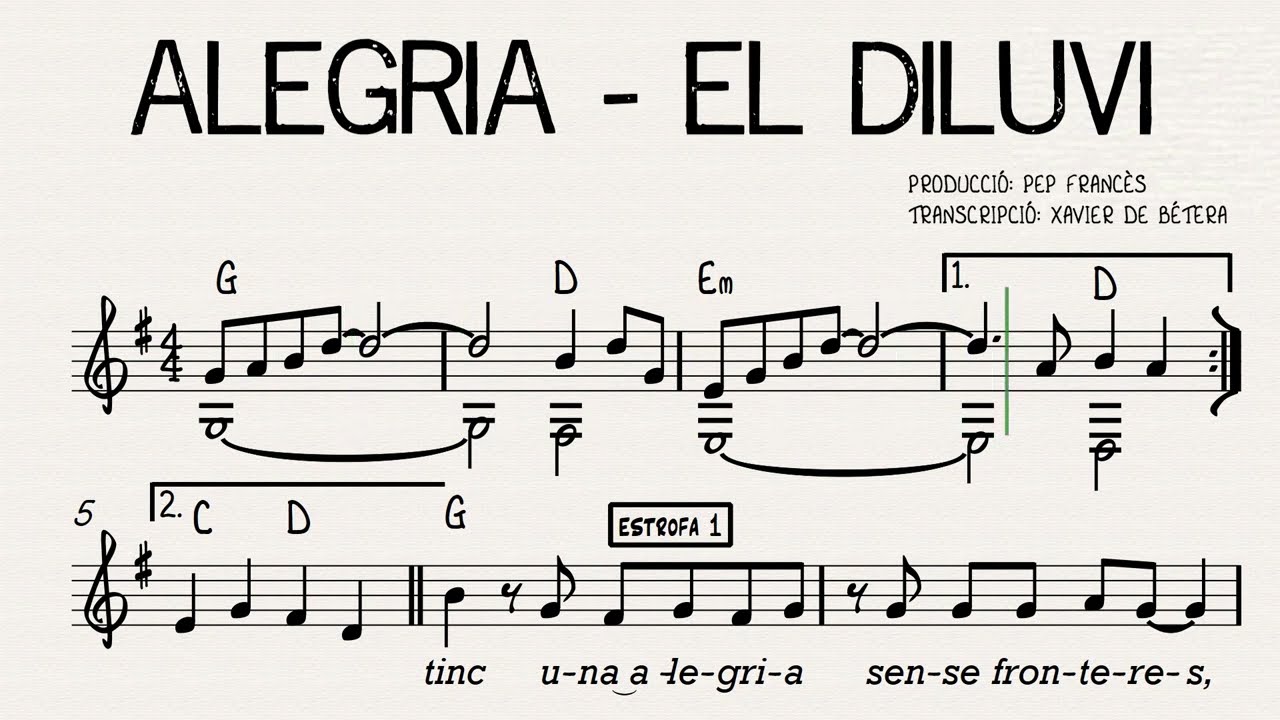 Alegria - el Diluvi - vídeo-partitura