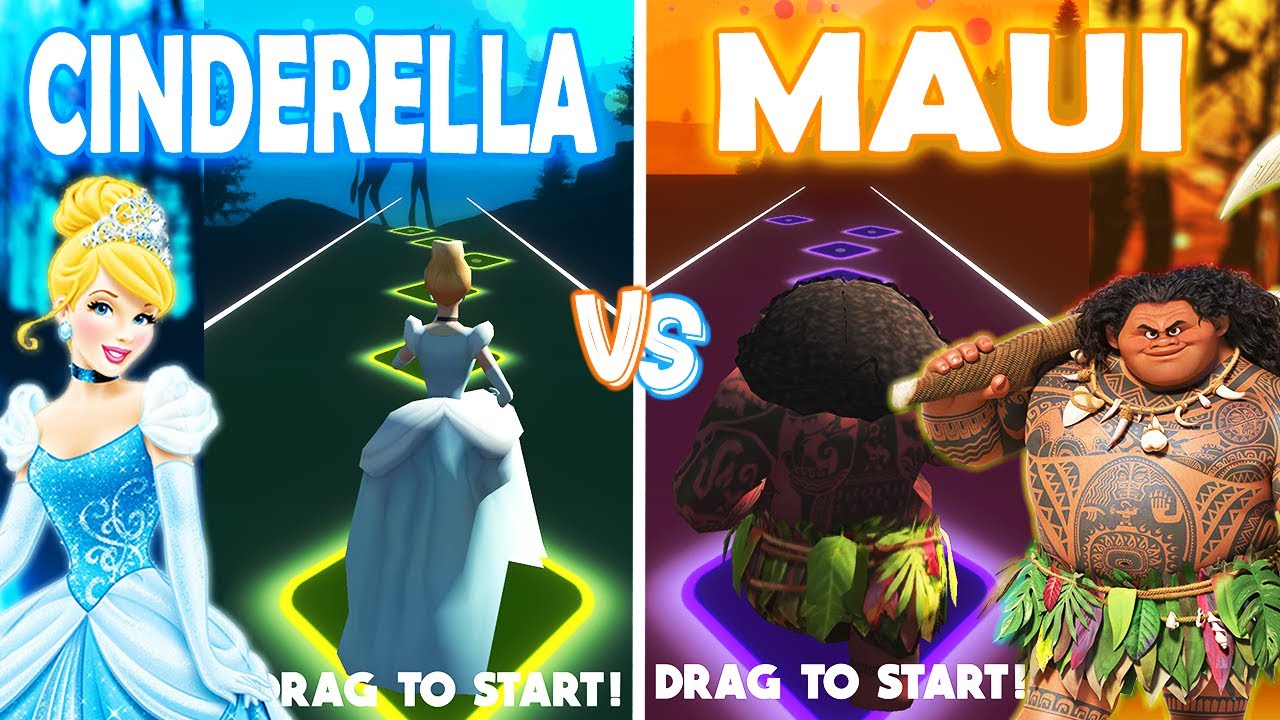 Cinderella VS Maui - Tiles Hop! You're Welcome!