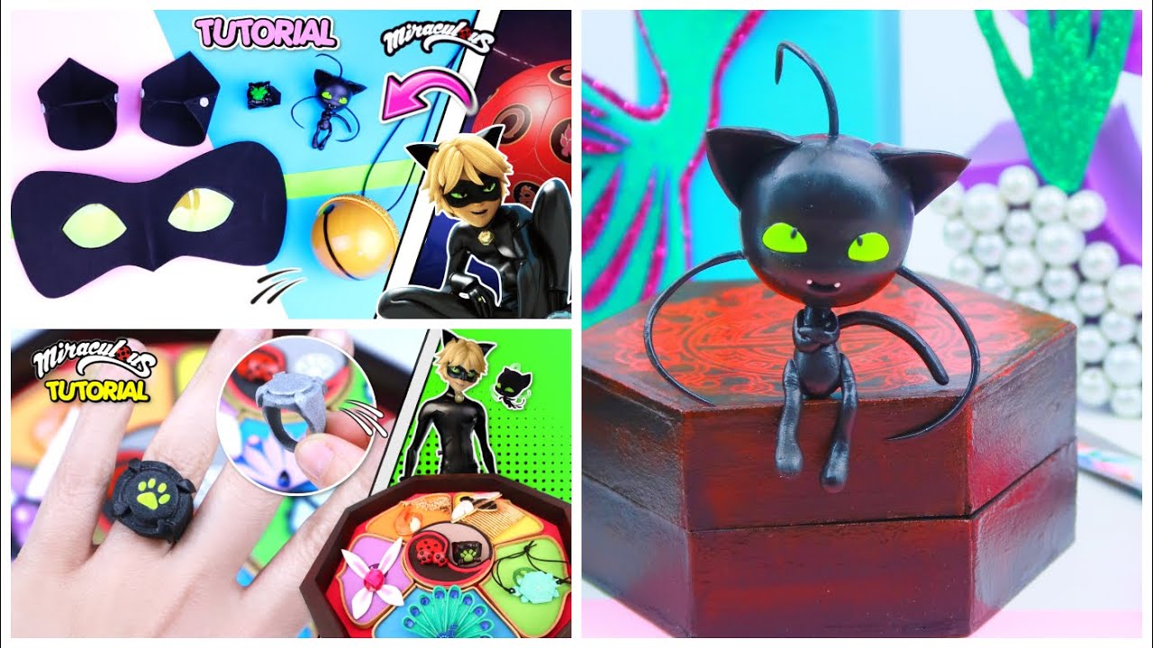 MIRACULOUS DIY TUTORIAL: make your own homemade Catnoir costume for Halloween (includes Kwami Plagg)