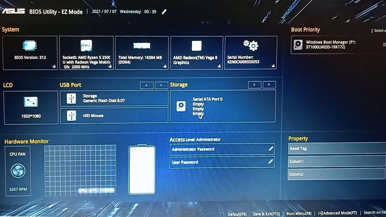 Как загрузить ноутбук ASUS с загрузочной USB-флешки — режим BIOS Utility EZ | VivoBook F570ZD
