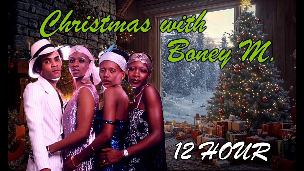 Christmas with Boney M. (12 Hours | Fireplace | Cozy Room | Full Album)