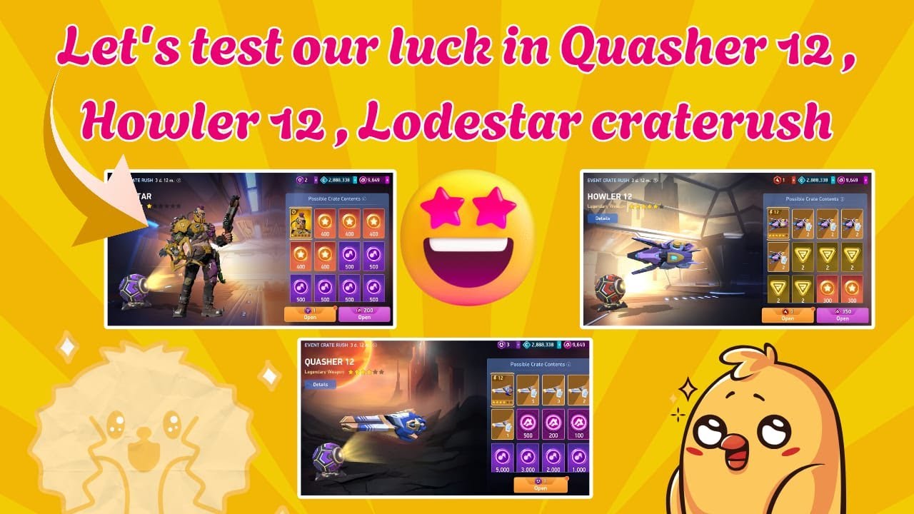 Испытываю удачу в Crate Rush! 💥 Quasher 12 🎯 Howler 12 🚀 Открытие Lodestar?! 😳🤩 | Mech Arena