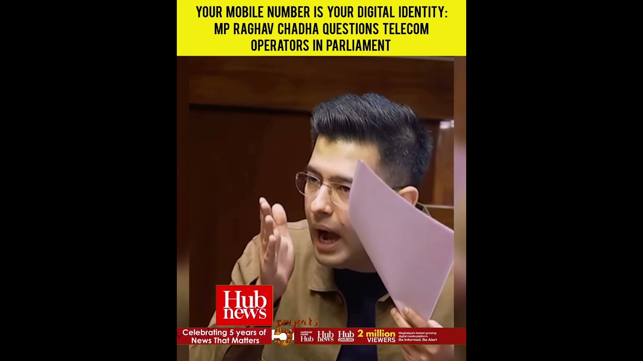 Your Mobile Number Is Your Digital Identity: Raghav Chadha Questions Telecom Practices