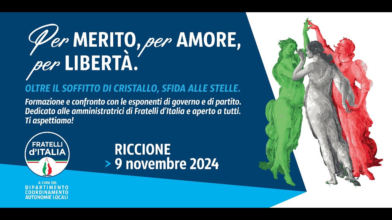 Adesso live da Riccione. Per merito, per amore, per libertà.