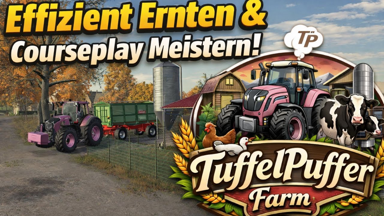 Courseplay Deep Dive: Ernte optimieren und besser werden! |🐄TuffelPuffer Farm🚜| LS25