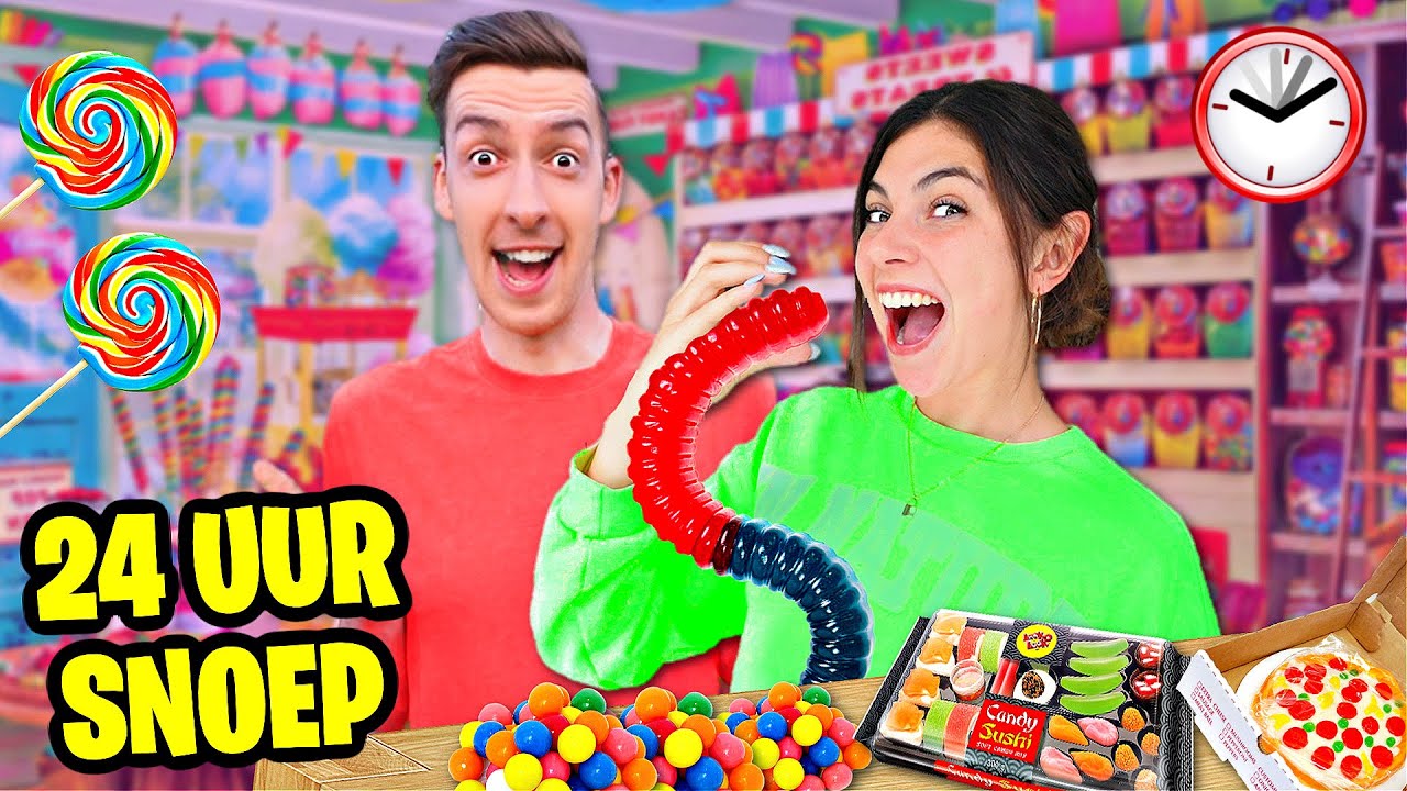 24 UUR LANG ALLEEN MAAR SNOEP ETEN - CHALLENGE #324