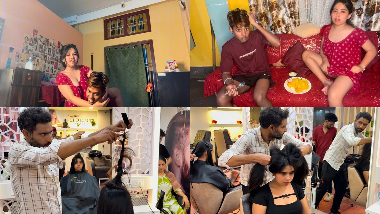 Finally, I cut my long hair 😭❤️🫣