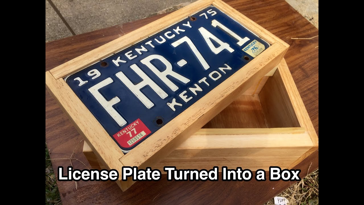 008 License Plate Recycled Wood Box