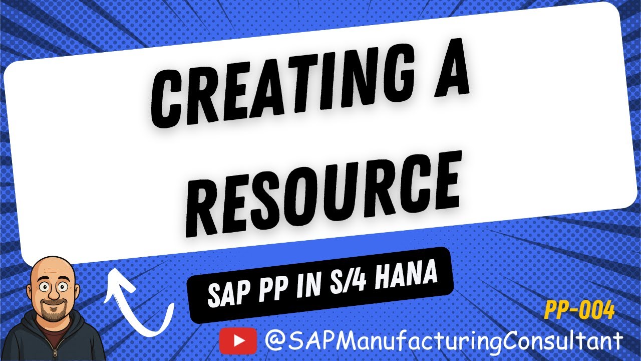 How to create a Resource | SAP PP | Master Data