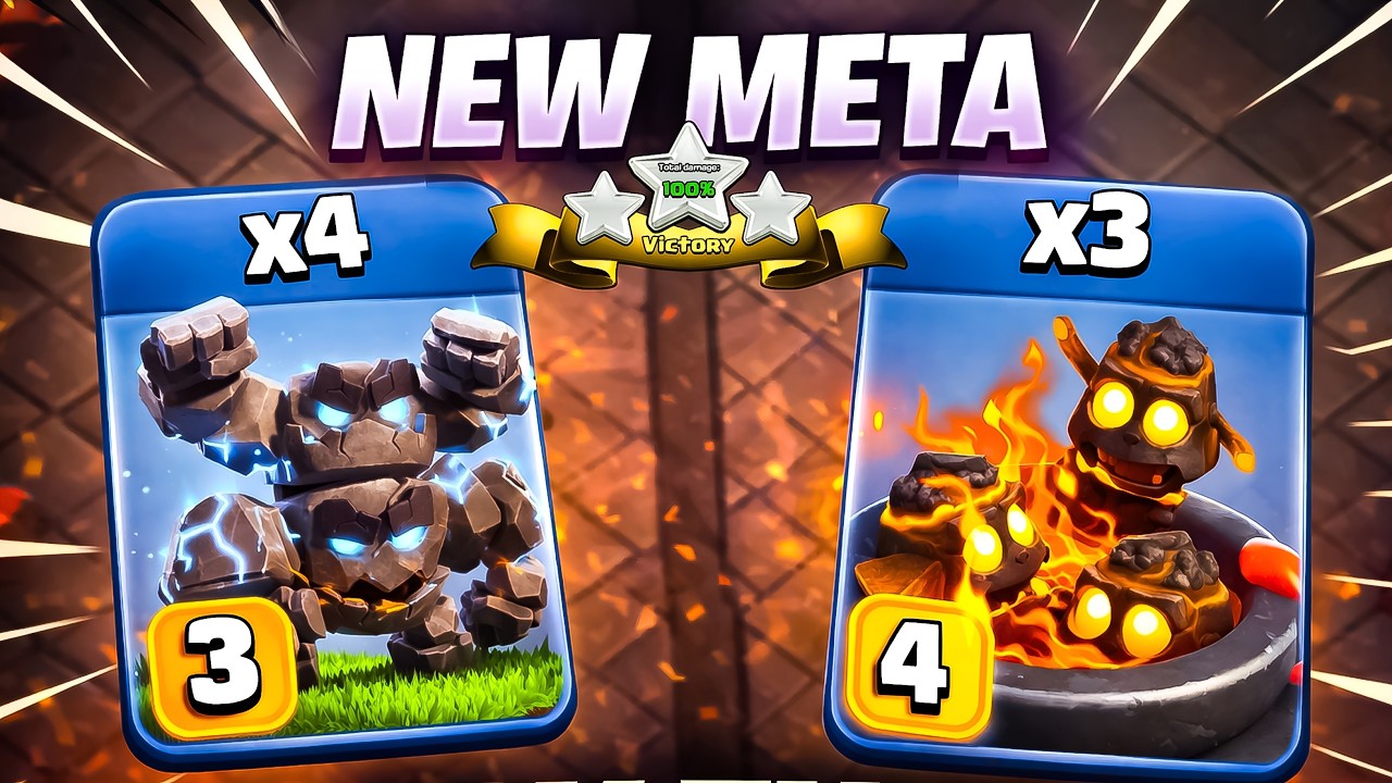 New Meta | TH18 Meteor Golem Furnace Attack Strategy with 14 Totem Spell - Clash of Clans