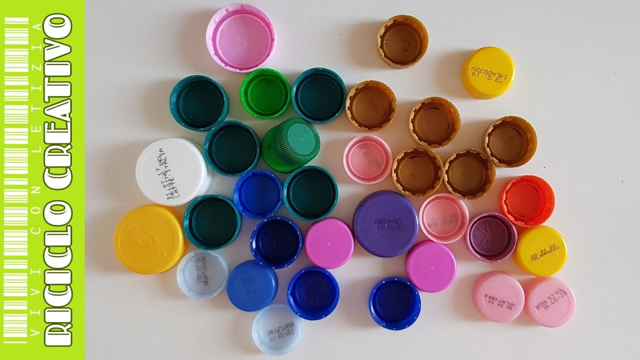 Come RIUTILIZZO i TAPPI di PLASTICA: 6 IDEE facilissime (2020) riciclo creativo tutorial #109