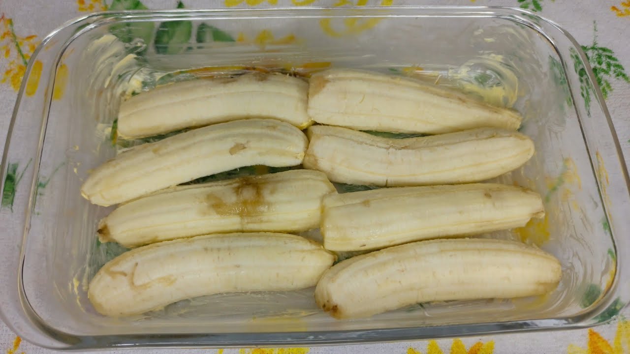 DELÍCIA RÁPIDA COM SÓ 4 INGREDIENTES A MELHOR RECEITA DE BANANA QUE JÁ FIZ 