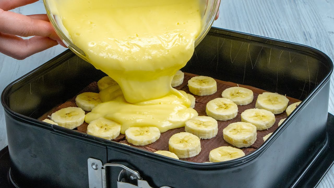 Nu cumpar tort niciodata! Il fac acasa din 2 banane (fara cuptor) | savurostv