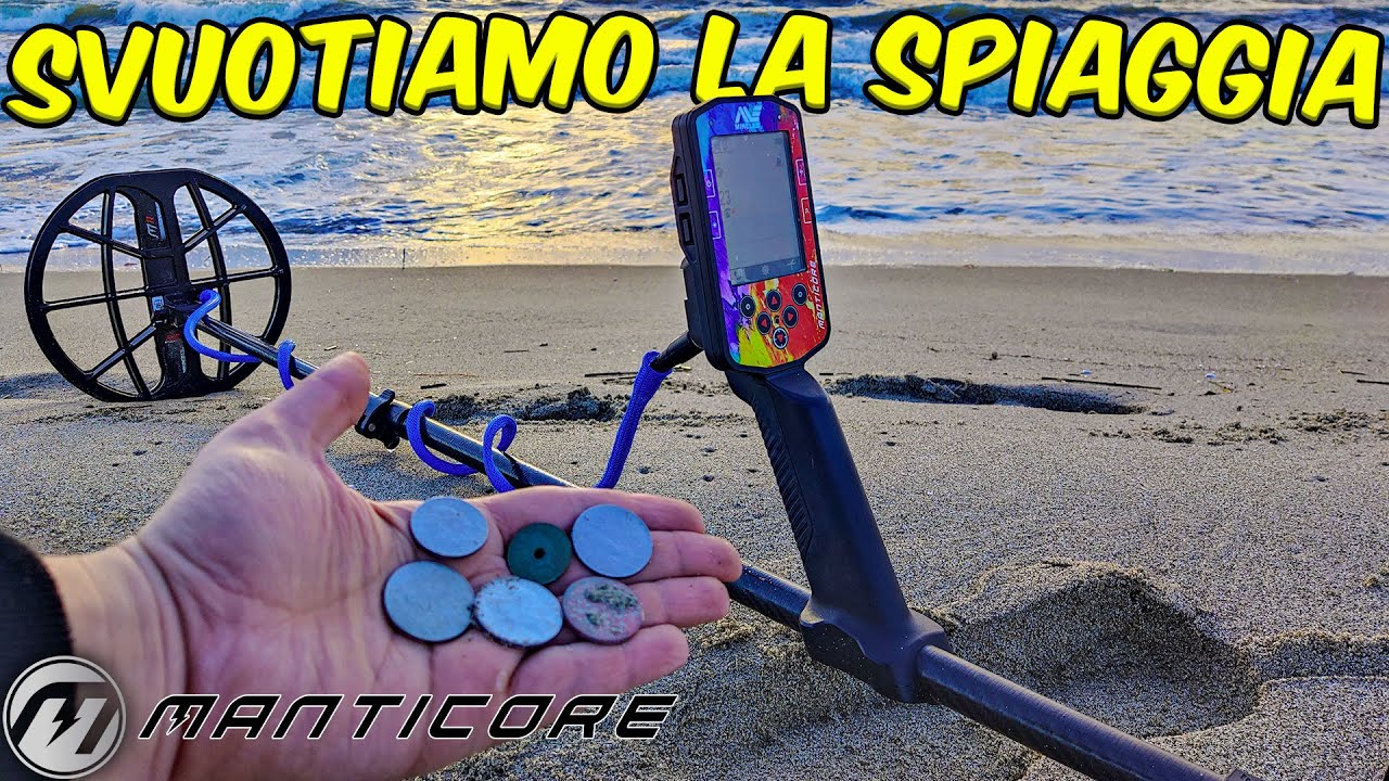 SVUOTIAMO la SPIAGGIA con il MANTICORE - Ricerca con il METAL DETECTOR
