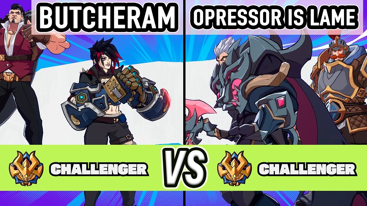 2XKO ▰ ButcherAM (Vi / Darius) vs Opressor is lame (Darius / Braum) ▰ High Level Gameplay