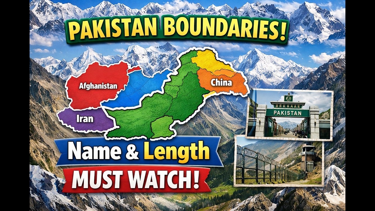 Pakistan Boundaries Name and Length | Complete Details | Geography of Pakistan #education  #history