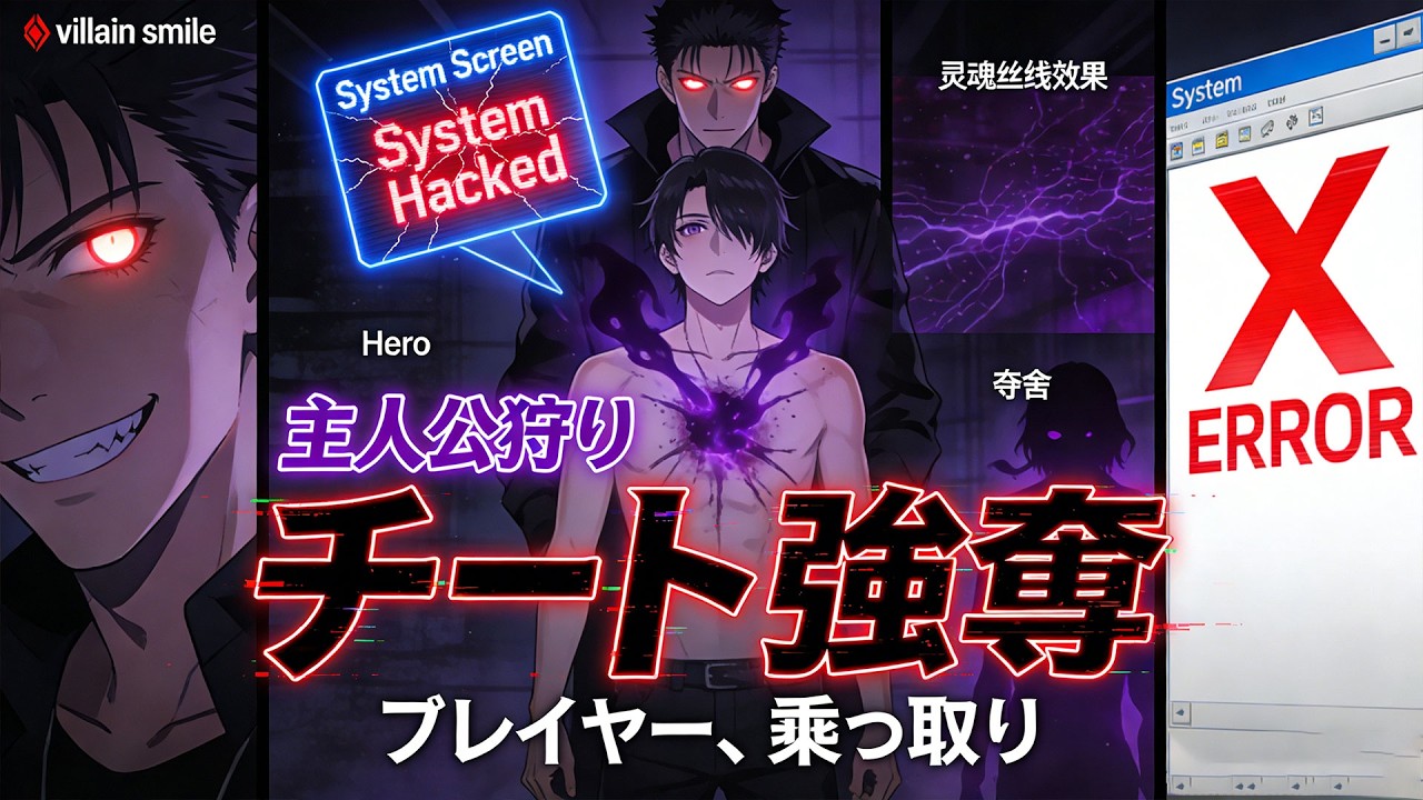 【衝撃】チート持ちの「プレイヤー」を乗っ取った。システムごと俺のモノにする。⭐️チート主人公を乗っ取った俺。システムをハッキングして最強に成り上がる！