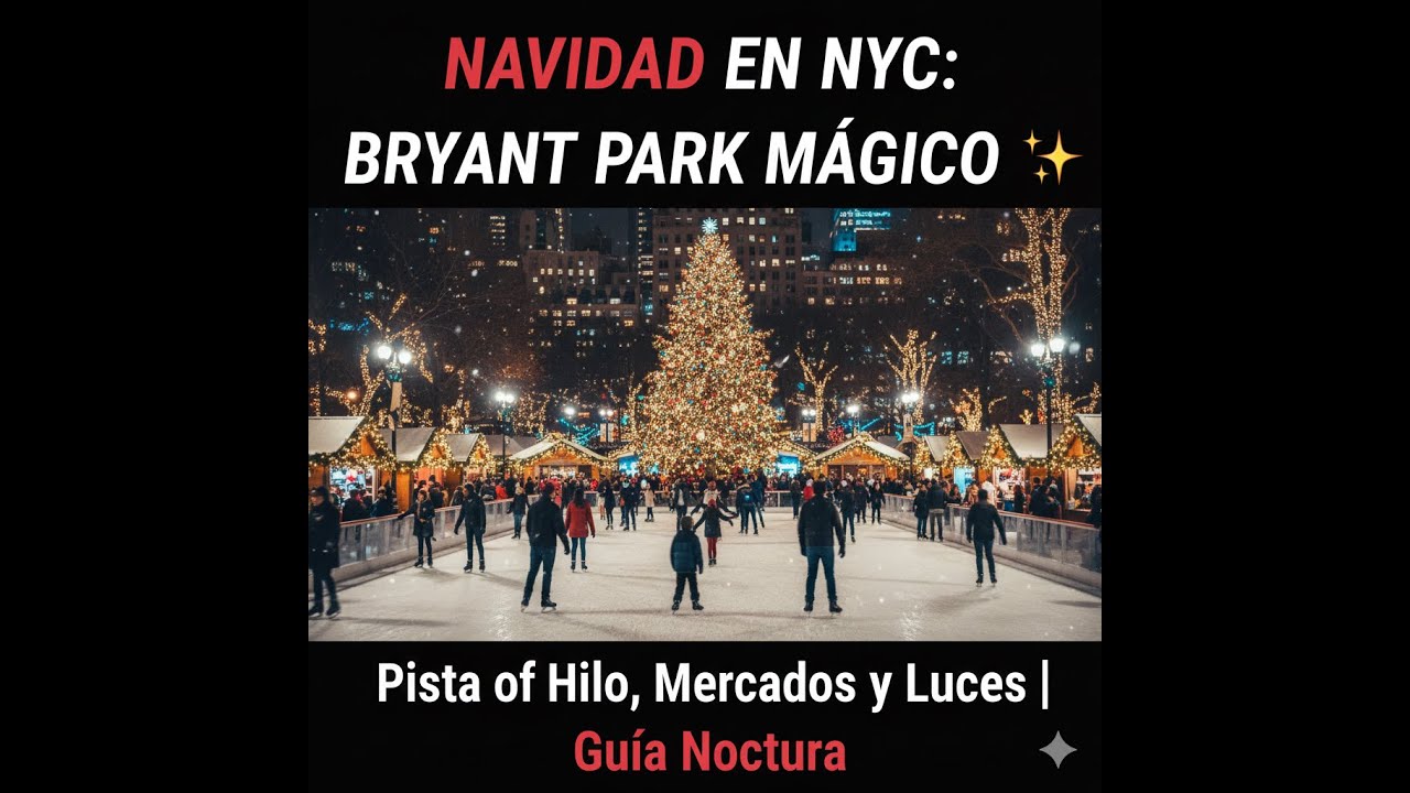 Recorrido por Winter Village: Pista de hielo, luces y más | Bryant Park NYC