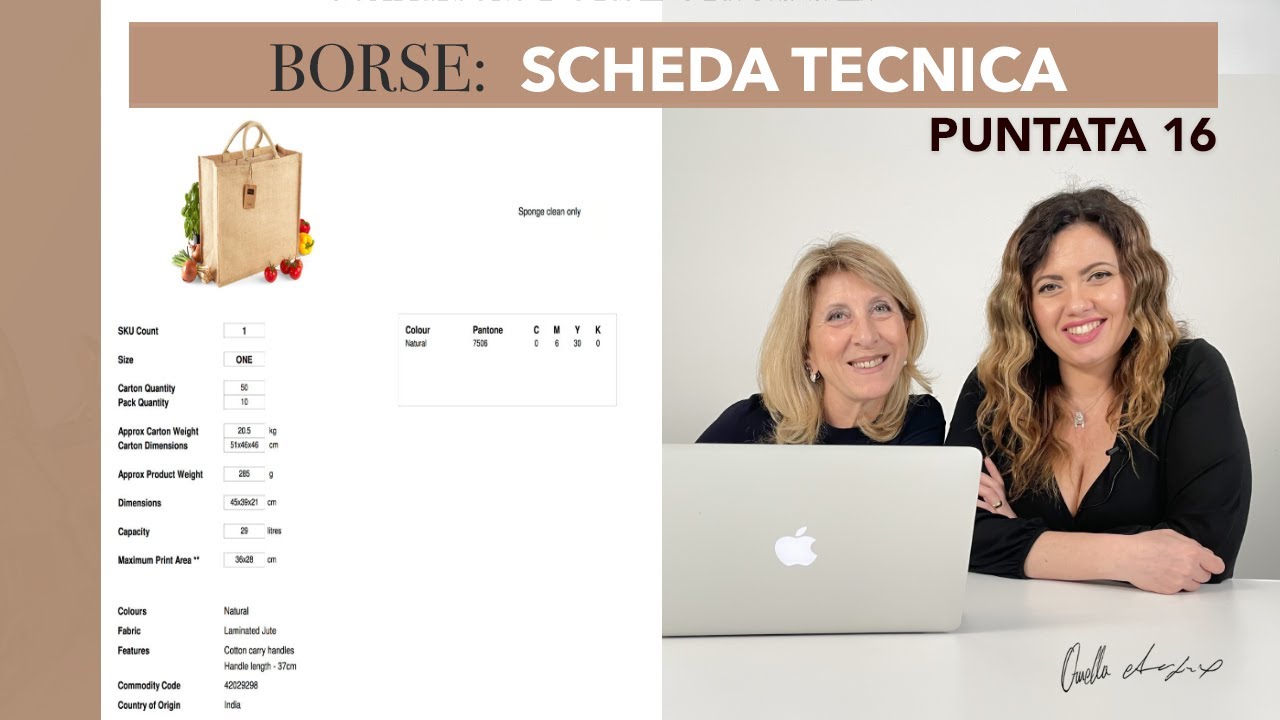 Come si COMPILA una scheda tecnica per realizzare una BORSA - Com'&egrave; fatta una borsa - Puntata 16