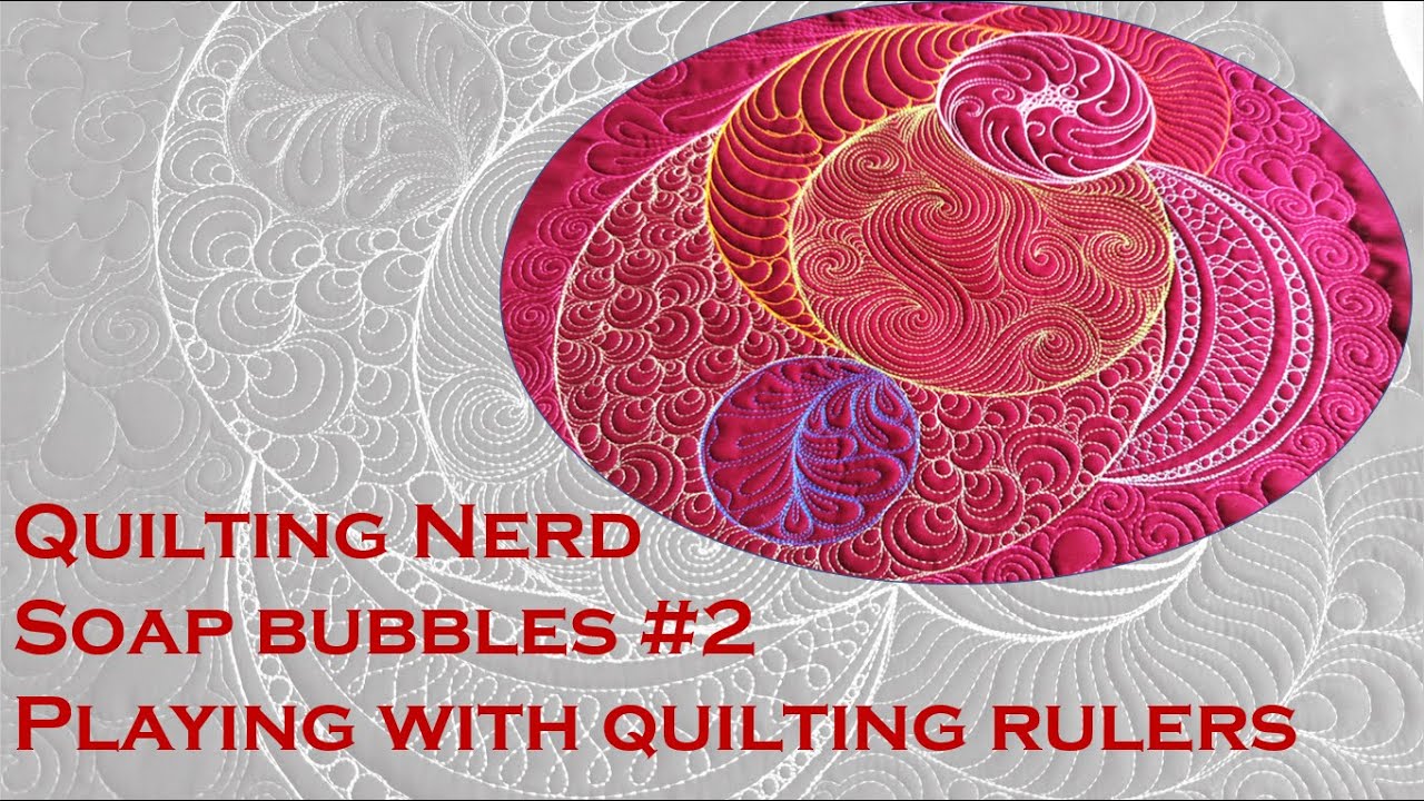 Soap bubbles part 2 – free motion quilting on domestic machine; fun project for free motion quilting