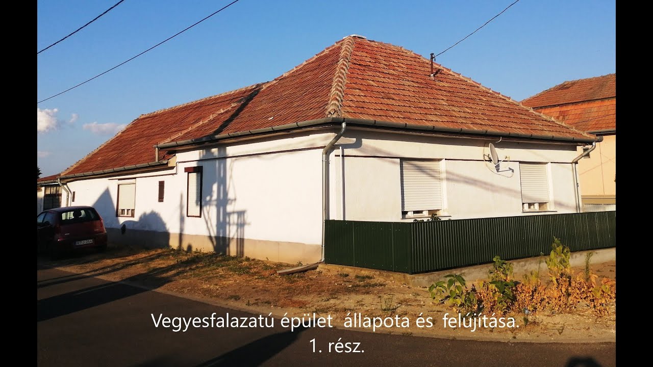Vegyesfalazatú (vályog -tégla) épület felújítás 1.  rész