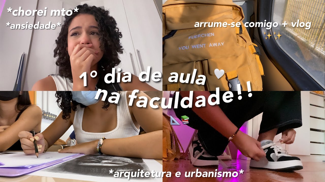 primeiro dia de aula na faculdade!! *chorei de desespero* ~ arrume-se comigo, vlog, arquitetura📐