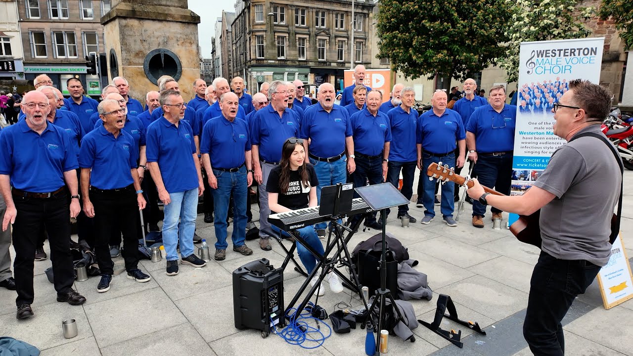 Wild Mountain Thyme sung by Westerton Male Voice Choir in Inverness City centre May 2024