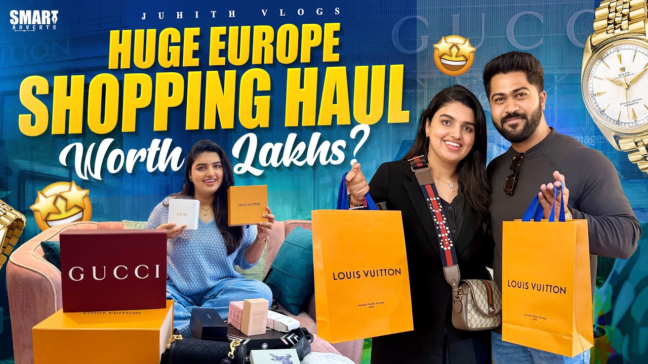 |మా Huge Europe Shopping Haul🛍️Worth Lakhs🤑|Most Expensive Haul in my Life|LV,Gucci,Dior & More|