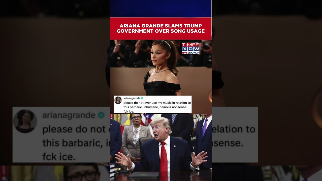 Ariana Grande Slams Trump Government For Using Her Song In ICE Video | Donald Trump #shorts