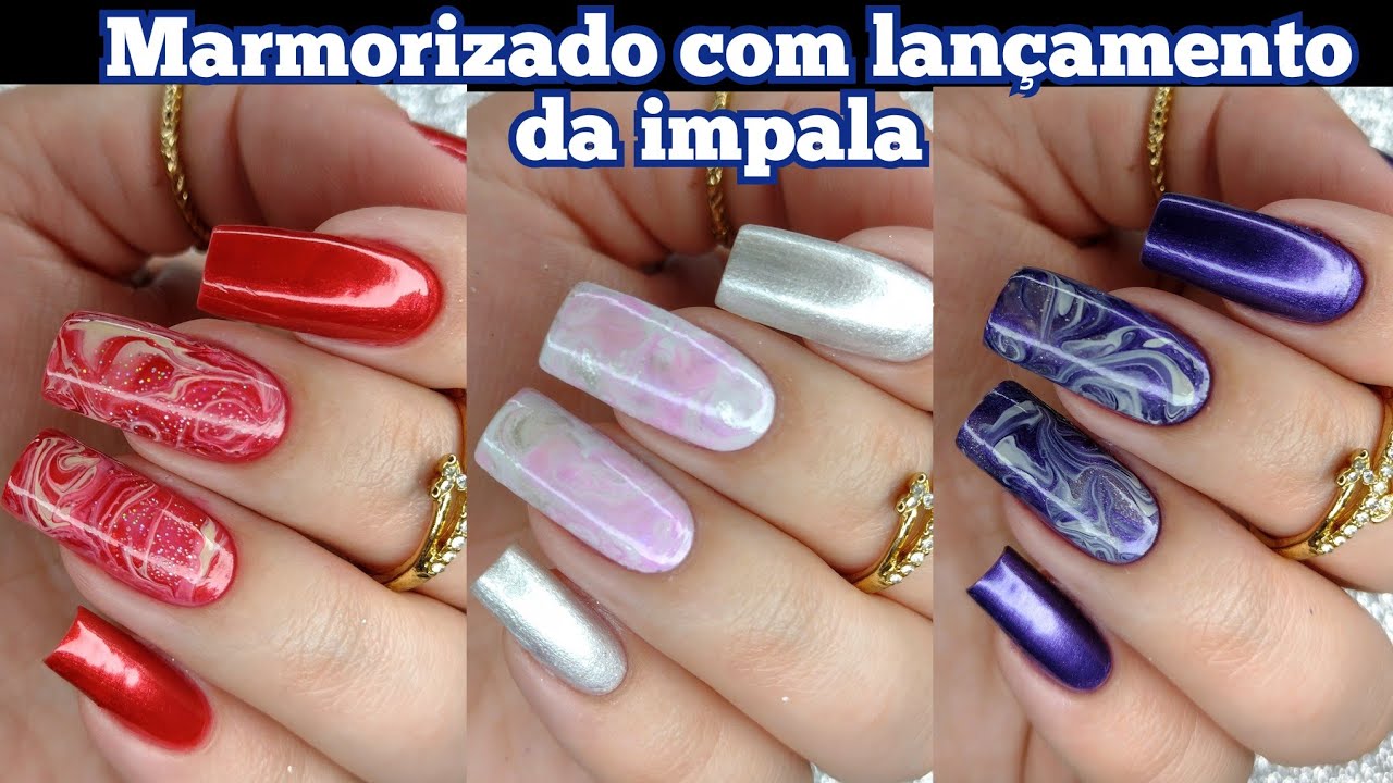 UNHAS DECORADAS COM MARMORIZADO USANDO A COLEÇÃO JU PAES NA ESTRADA