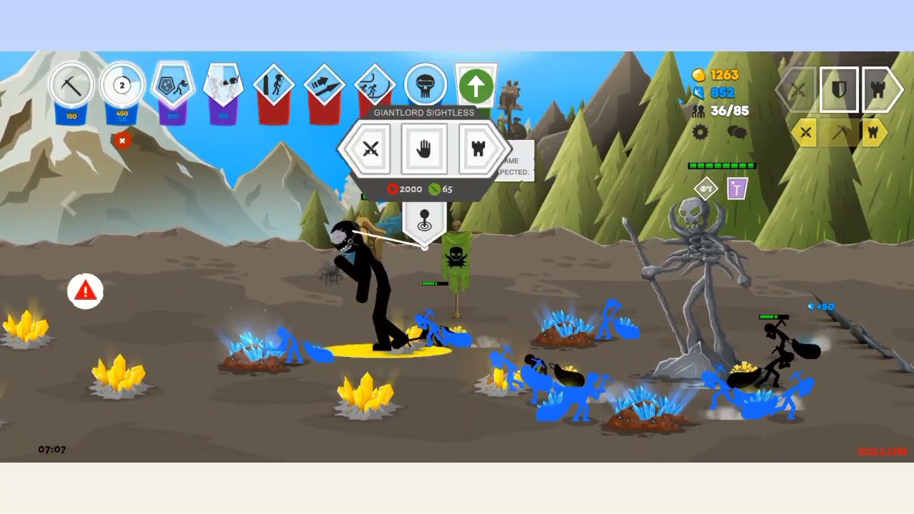 اول مره العب معكم لعبت stick war legacy او stick war 3 😁 التحديث الجديد بتاع (العملاق الملك )
