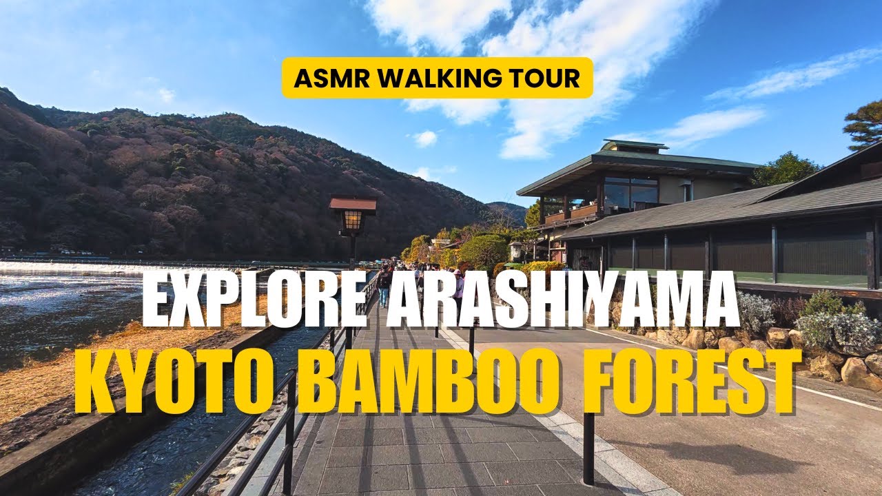 ASMR Walking Tour Explore Arashiyama Kyoto Bamboo Forest | No Talking POV