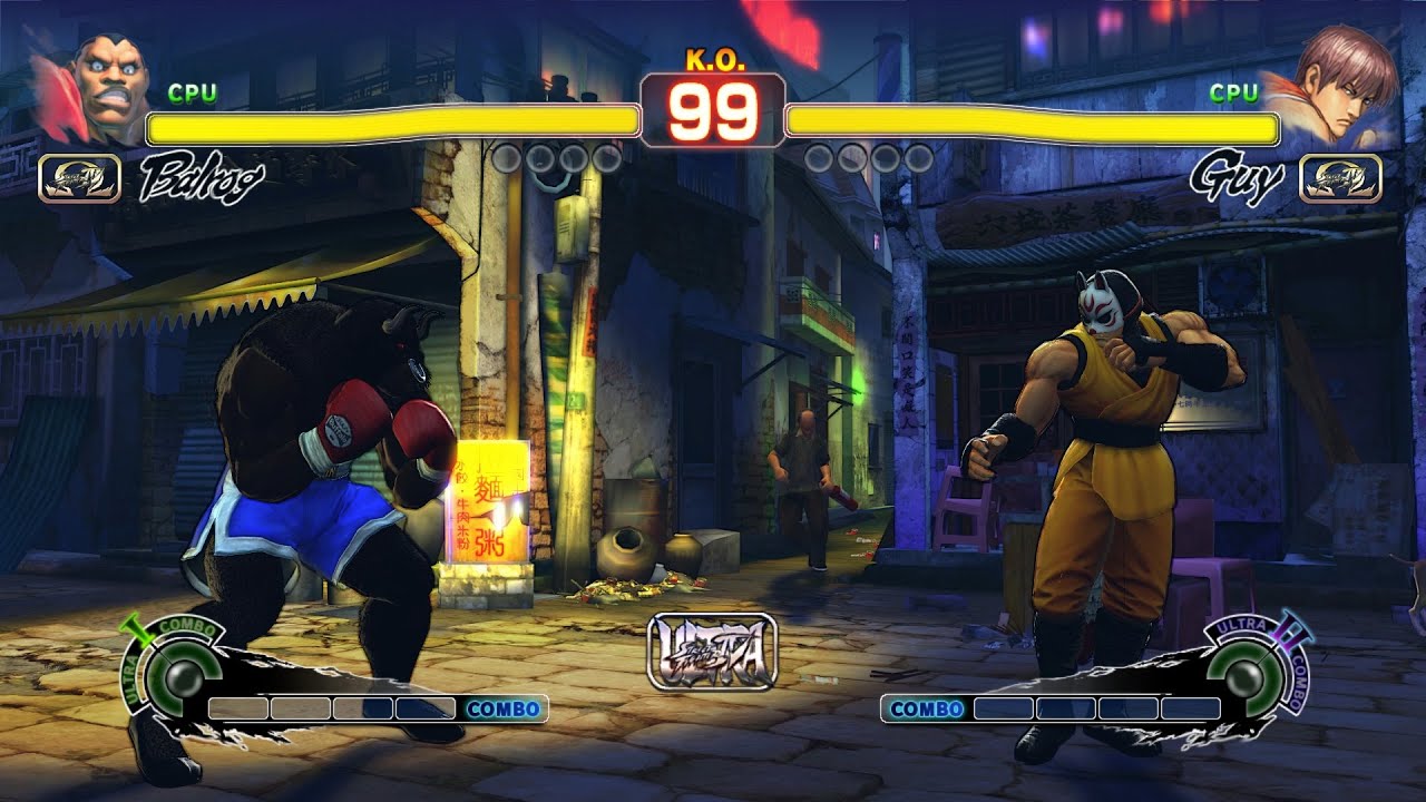 Balrog vs Guy! SF4 Terrific AI Match!