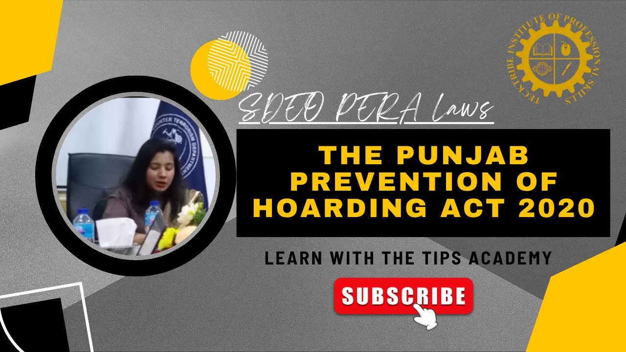 The Punjab Prevention of Hoarding Act 2020 | Complete Lecture for PPSC SDEO PERA Exam | Legal