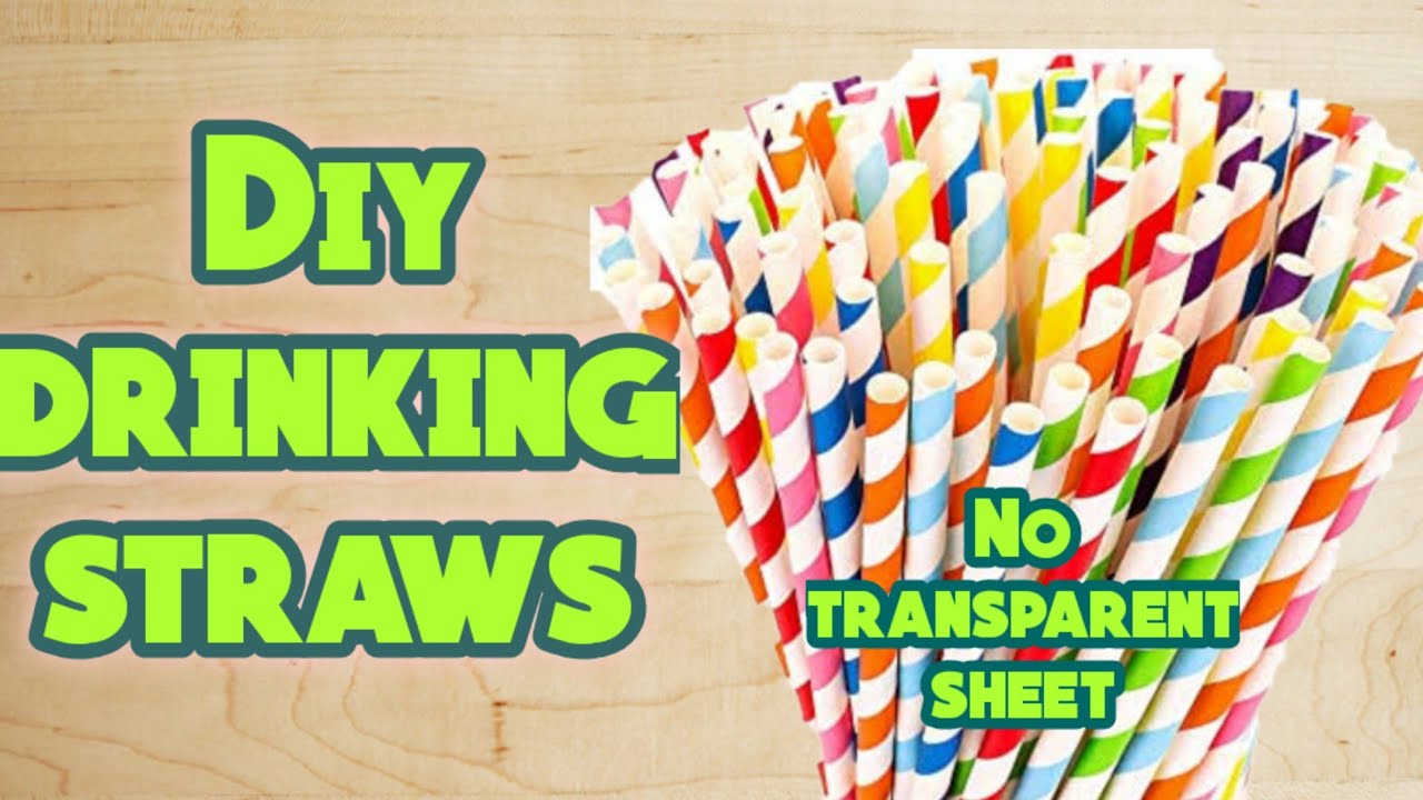 Diy drinking straw/homemade drinking straws/how to make drinking straws/straw craft/Craftandslimehub
