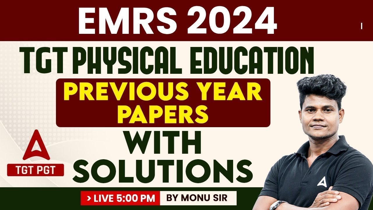 EMRS TGT Physical Education Paper Solution 2023 | Physical Education By Monu Sir