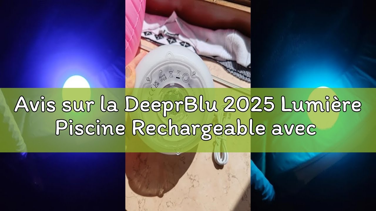 Avis sur la DeeprBlu 2025 Lumière Piscine Rechargeable avec Spectacle de Lumière Sous-Marine, Lampe