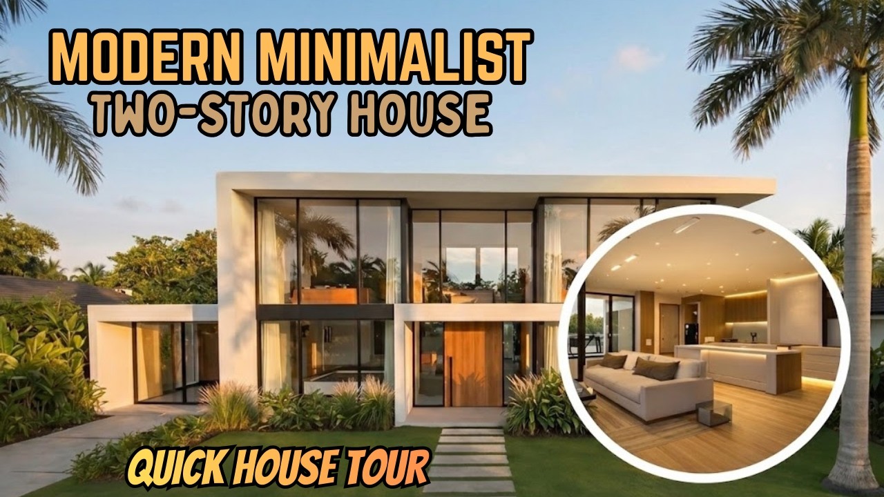 Ultra Cinematic Modern Minimalist Two Story House Tour | Exterior to Interior in One Shot