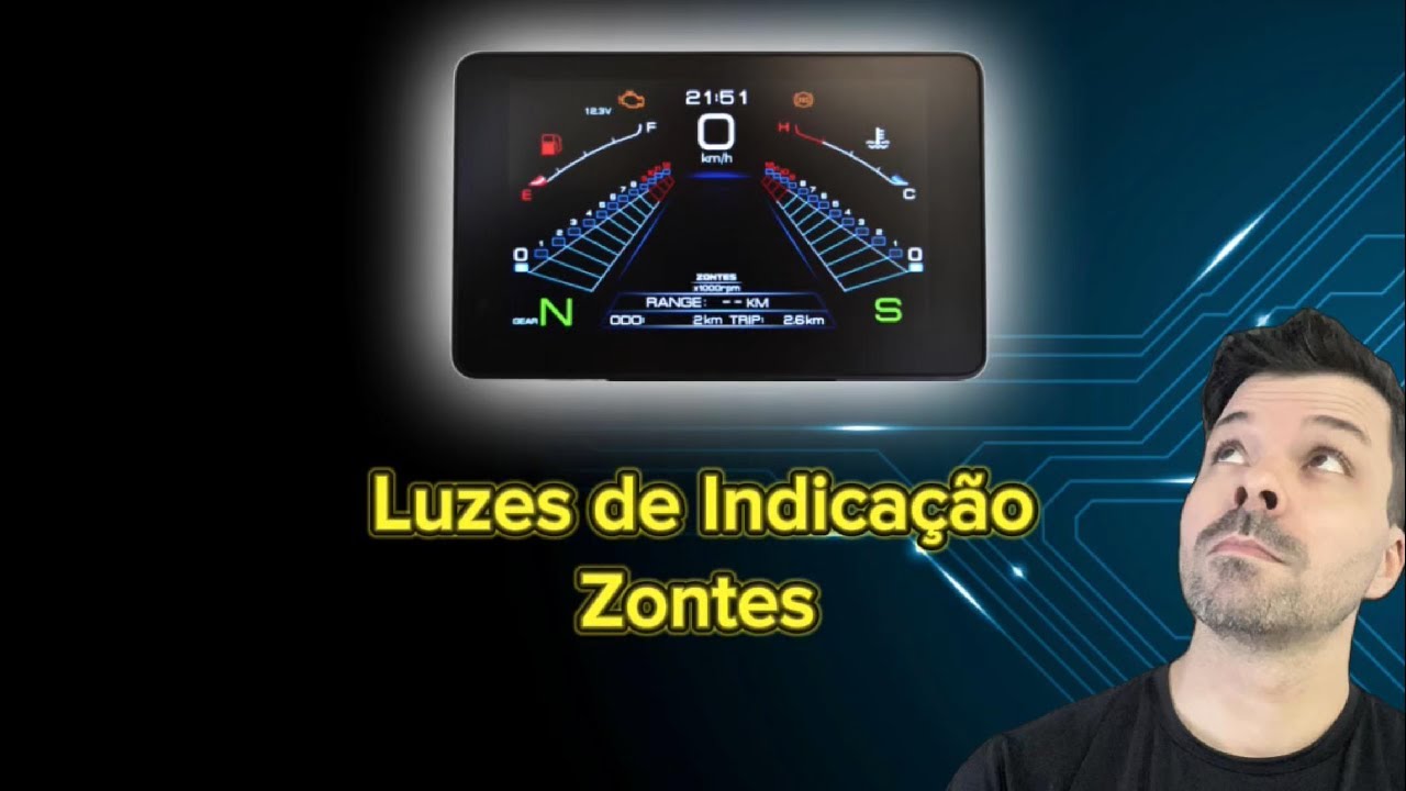 Painel de Instrumentos da Zontes - Luzes Indicadoras