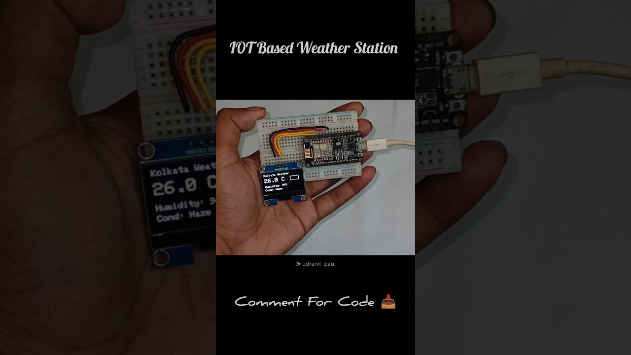 IOT Based Weather Station|Weather Monitoring with Esp8266|Weather update|Weather update with display