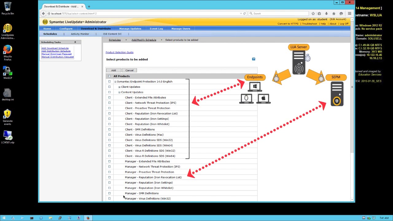 a Exercise 1 Configuring liveupdate administrator