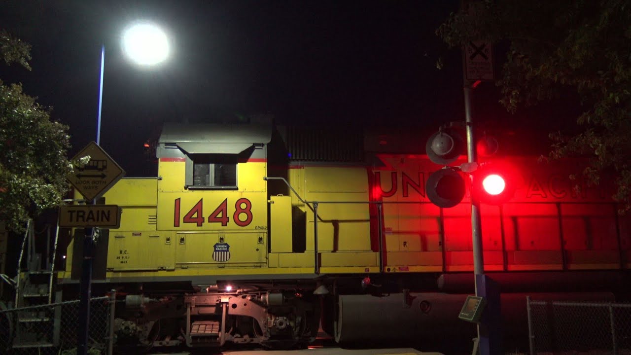 UP 1131 LRR45 Folsom Turn Local, Power Inn Station West Ped. Railroad Crossing, Sacramento CA